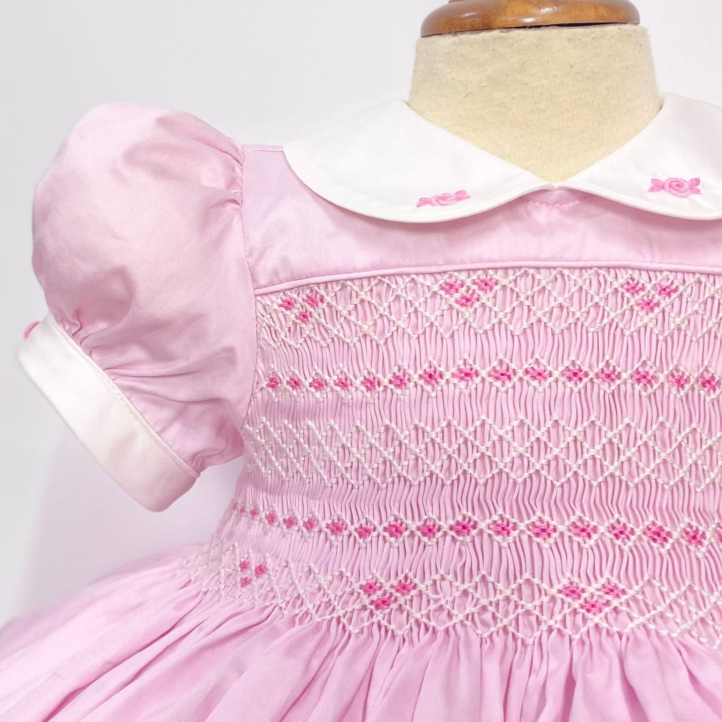 Pink smocked dress