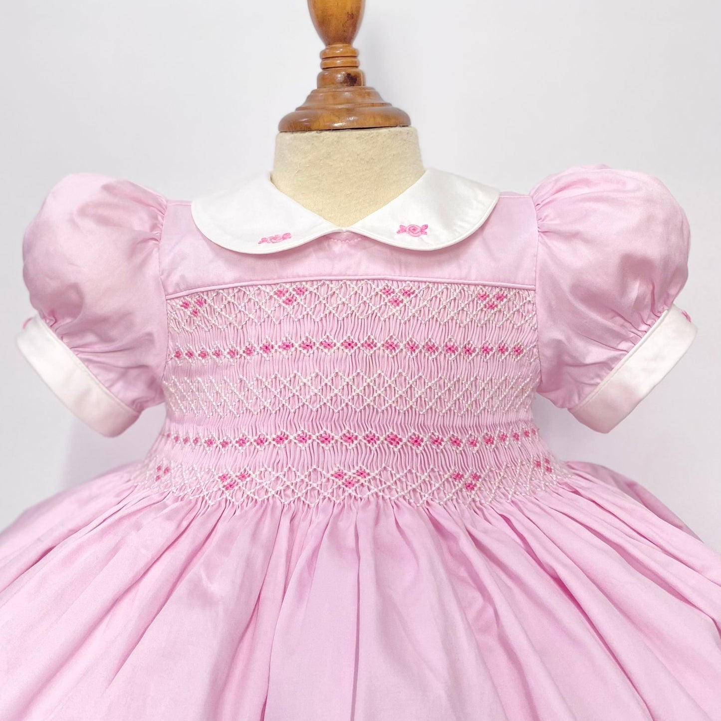 Pink smocked dress