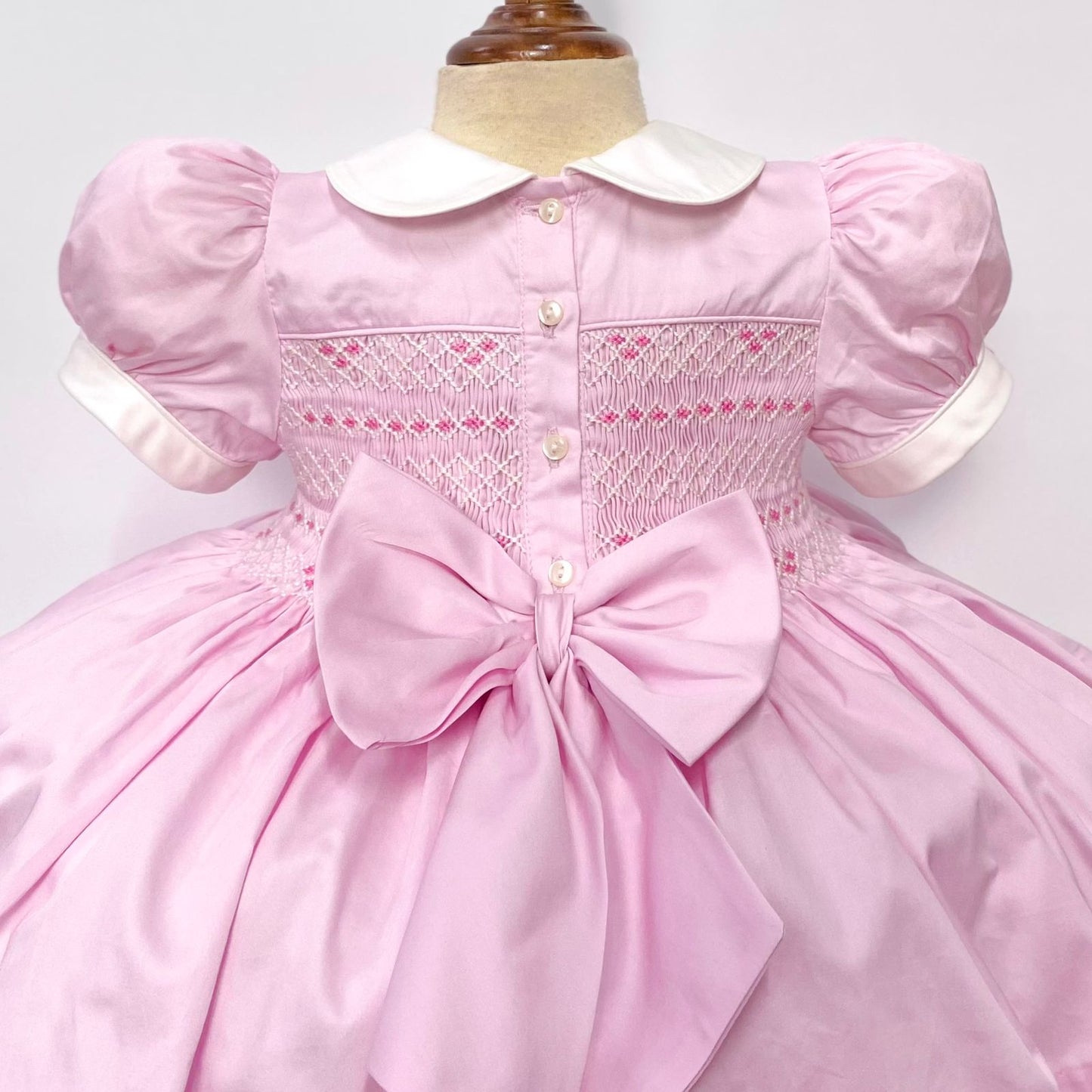 Pink smocked dress